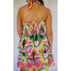 8.28 Boutique:Jade Melody Tam,Jade Melody Tam Retro Sun Front Cross Tiered Dress,Dress