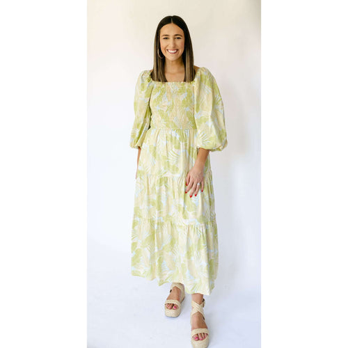 8.28 Boutique:Karlie Clothes,Karlie Tropical Leaf Poplin Dress,Dress