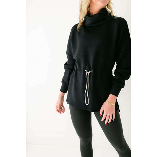 8.28 Boutique:Varley,Varley Freya Sweatshirt in Black,sweatshirt