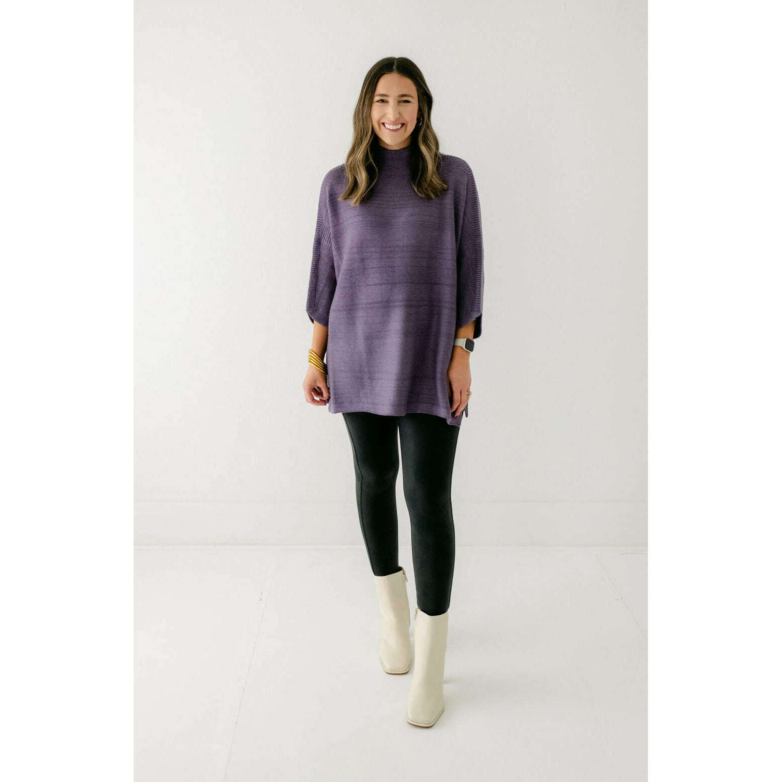 8.28 Boutique:Kerisma Knits,Kerisma Knits Boho Tunic in Vintage Violet,Sweaters
