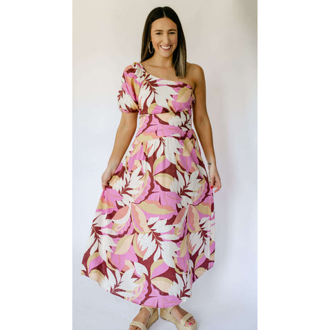 Karlie Ditzy Floral Poplin Ruffle Bottom Dress