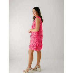 8.28 Boutique:J.Marie Collections,J.Marie Collections Saylor Hot Pink Lace Dress,Dress