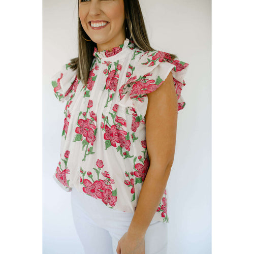 8.28 Boutique:Victoria Dunn,Victoria Dunn Jasmine Blouse in Emberglow,Shirts & Tops