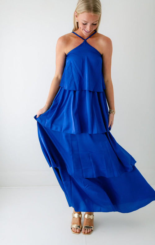 Sofia Collections Suriana Dress in Cobalt Blue