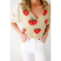 8.28 Boutique:Free People,Free People Strawberry Jam Sweater,Shirts & Tops
