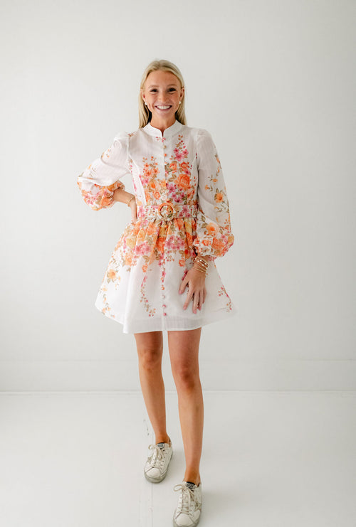 The Meredith Floral Belted Mini Dress