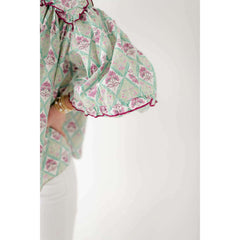 8.28 Boutique:Karlie Clothes,Karlie Paris Floral Poplin Ruffle Top,Shirts & Tops