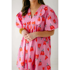 8.28 Boutique:Karlie Clothes,Karlie Poppy Scalloped V-Neck Dress,Dress