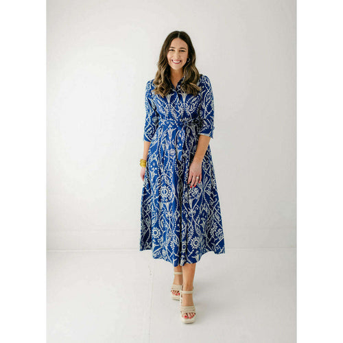 8.28 Boutique:Beyond by Vera,Beyond by Vera Emily in Assisi Indigo,Dress