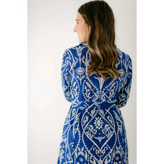 8.28 Boutique:Beyond by Vera,Beyond by Vera Emily in Assisi Indigo,Dress