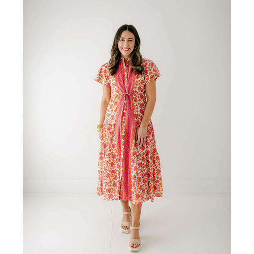 8.28 Boutique:Victoria Dunn,Victoria Dunn Magnolia Flutter Dress in Tigerlily,Dress