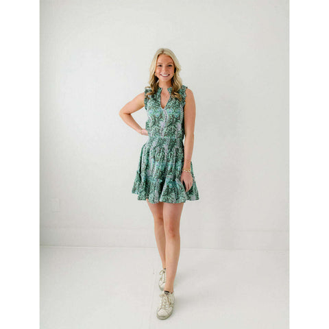 Anna Cate Collection Jameson Midi Dress in Bright Royal Print