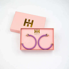 8.28 Boutique:Hoo Hoops,Hoo Hoop Earrings,Earrings,Dark Orchid