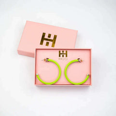 8.28 Boutique:Hoo Hoops,Hoo Hoop Earrings,Earrings,Lime Green