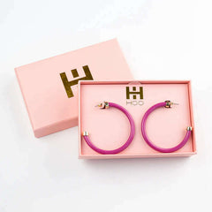 8.28 Boutique:Hoo Hoops,Hoo Hoop Earrings,Earrings,Orchid