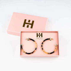 8.28 Boutique:Hoo Hoops,Hoo Hoop Earrings,Earrings,Tortoise Shell