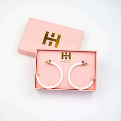 8.28 Boutique:Hoo Hoops,Hoo Hoop Earrings,Earrings,White