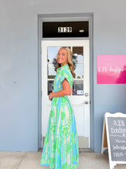 Karlie Seashell Pocket Belt Maxi Dress