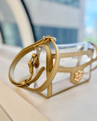 Caroline Hill Anna Clear Bag in Gold