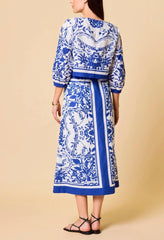 Cleobella Lihua Midi Skirt in Altesse