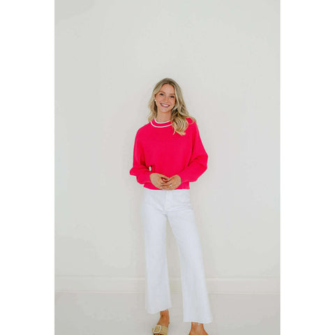 Entro Pink Stripe Cherry Mini Dress