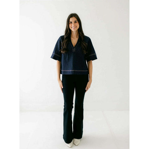 Kerisma Knits Aja Ortho Solid Sweater in Rust