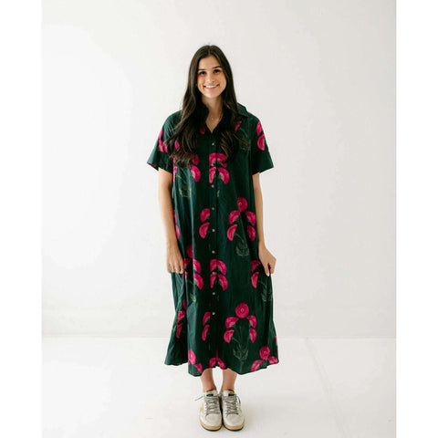 House of MBR Red Tartan Bouvier Long Dress