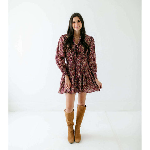 House of MBR Red Tartan Bouvier Long Dress