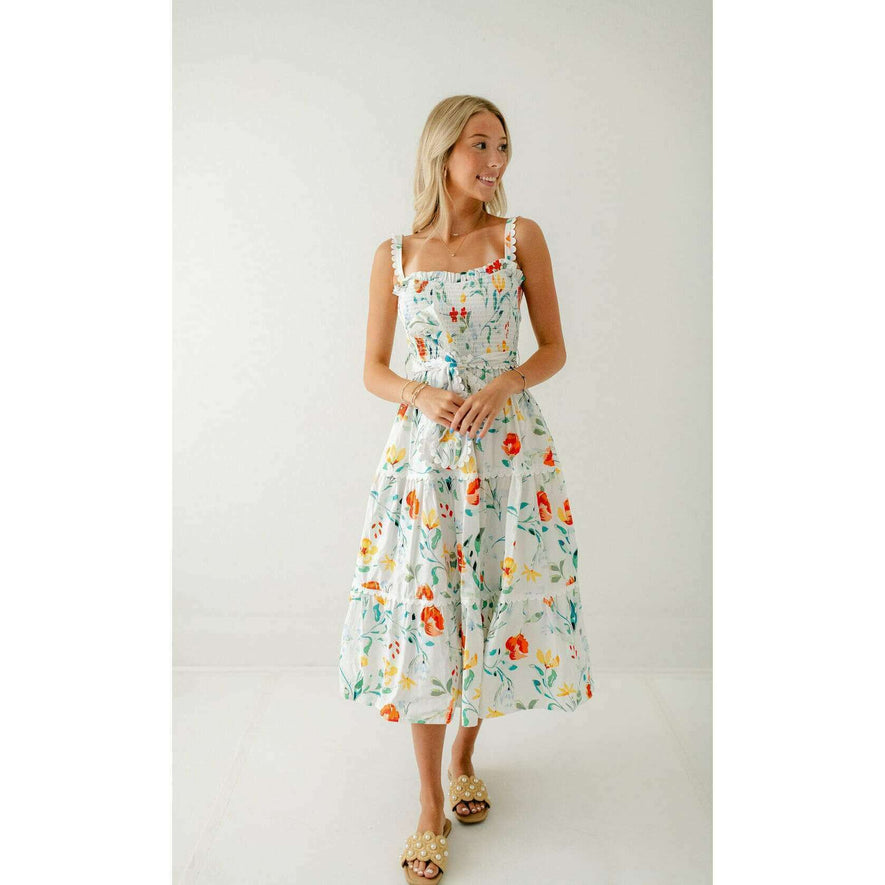 darcy midi dress Prosperina Darcy Midi Dress in Wild Poppies – 8.28 Boutique