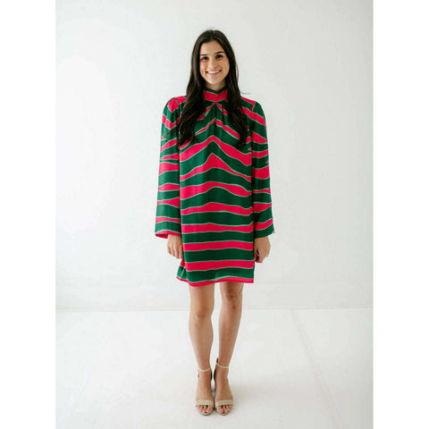 House of MBR Red Tartan Bouvier Long Dress