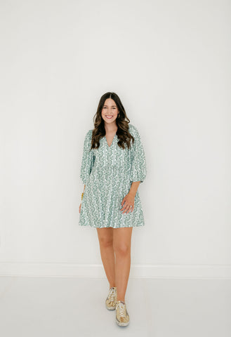 Emily McCarthy Hampton Dress in Denim Chambray