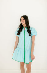 Garland Jana Dress in Solid Blue