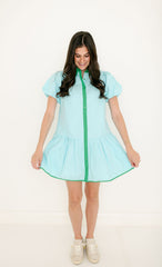 Garland Jana Dress in Solid Blue