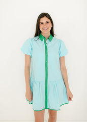 Garland Jana Dress in Solid Blue