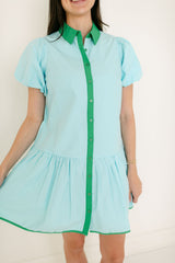 Garland Jana Dress in Solid Blue