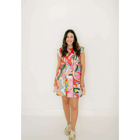 Cleobella Starling Mini Dress in Verdant Flight