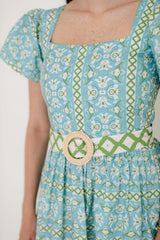 Brooks Avenue Margaret Midi Dress in Fleur de Lune Blue