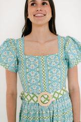 Brooks Avenue Margaret Midi Dress in Fleur de Lune Blue