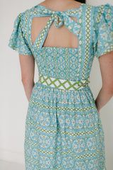 Brooks Avenue Margaret Midi Dress in Fleur de Lune Blue