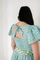 Brooks Avenue Margaret Midi Dress in Fleur de Lune Blue