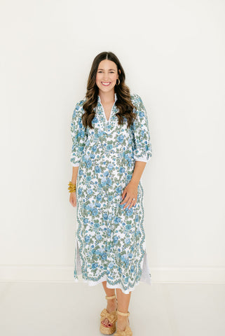 Emily McCarthy Hampton Dress in Denim Chambray