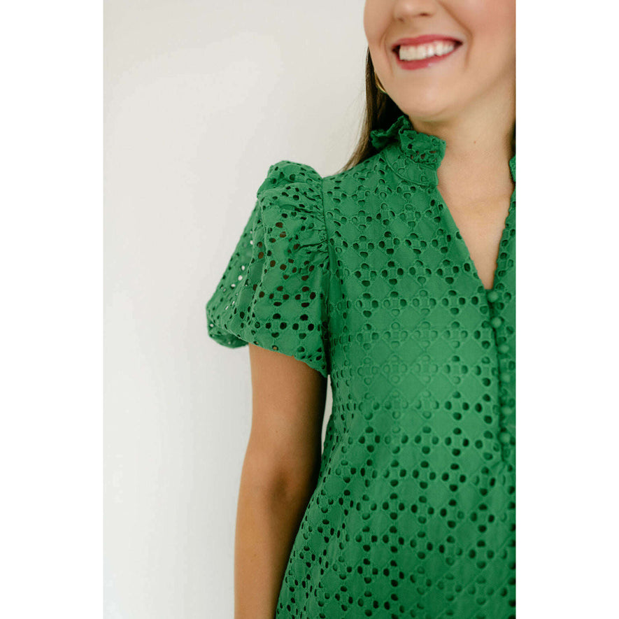 green emerald velvet dress On This Day Olive Green Eyelet Dress  Shop the Mint