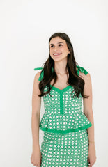 Garland Addie Tie Top in Green Cane