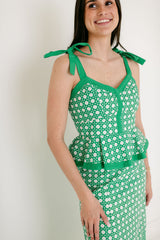 Garland Addie Tie Top in Green Cane