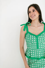 Garland Addie Tie Top in Green Cane