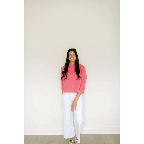 Emily McCarthy Poppy Pullover in Gardenia Denim