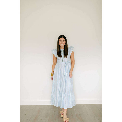 Emily McCarthy Poppy Pullover in Gardenia Denim