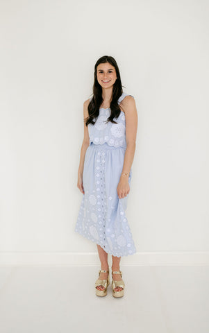 Emily McCarthy Hampton Dress in Denim Chambray