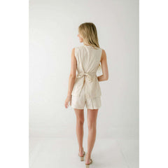 8.28 Boutique:Karlie Clothes,Karlie Eyelet Button Shorts in Beige,Bottoms