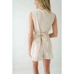 8.28 Boutique:Karlie Clothes,Karlie Eyelet Button Shorts in Beige,Bottoms